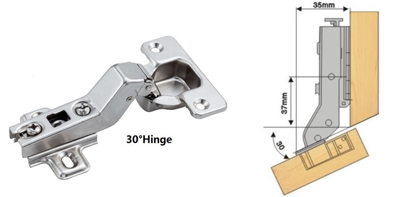 30 degree Angle Hinge, Slide On Two Way Supplier China