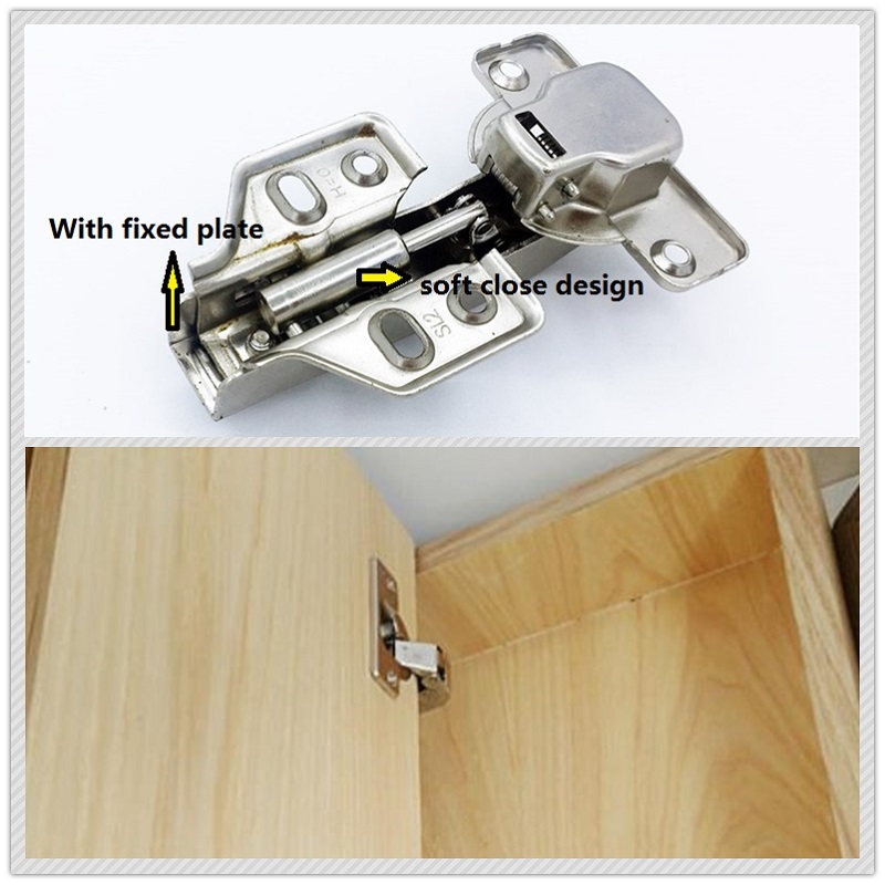 90degree Angle Hinge, Soft close , fixed plate