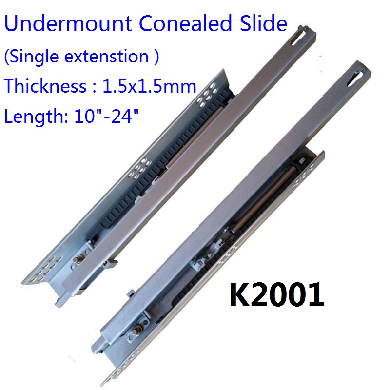 K2001 Single Extension Concealed Undermount Slide