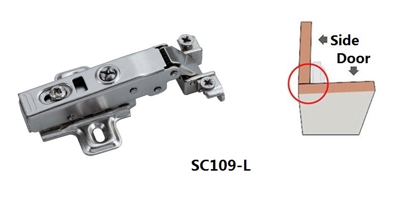 Aluminum Doorframe Hinge, Soft Close (Clip on)