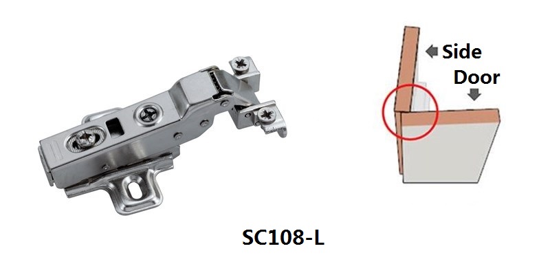 Aluminum Doorframe Hinge, Soft Close (Clip on)