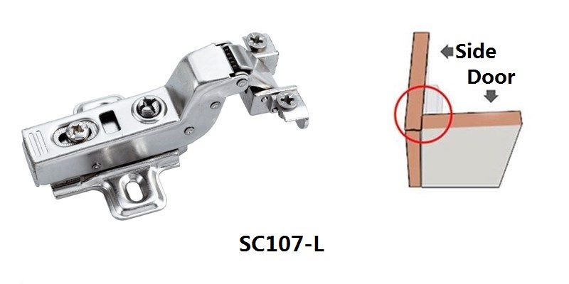 Aluminum Doorframe Hinge, Soft Close (Clip on)