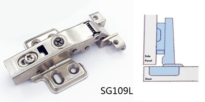 Aluminum Doorframe Hinge, Soft Close (Fixed plate)